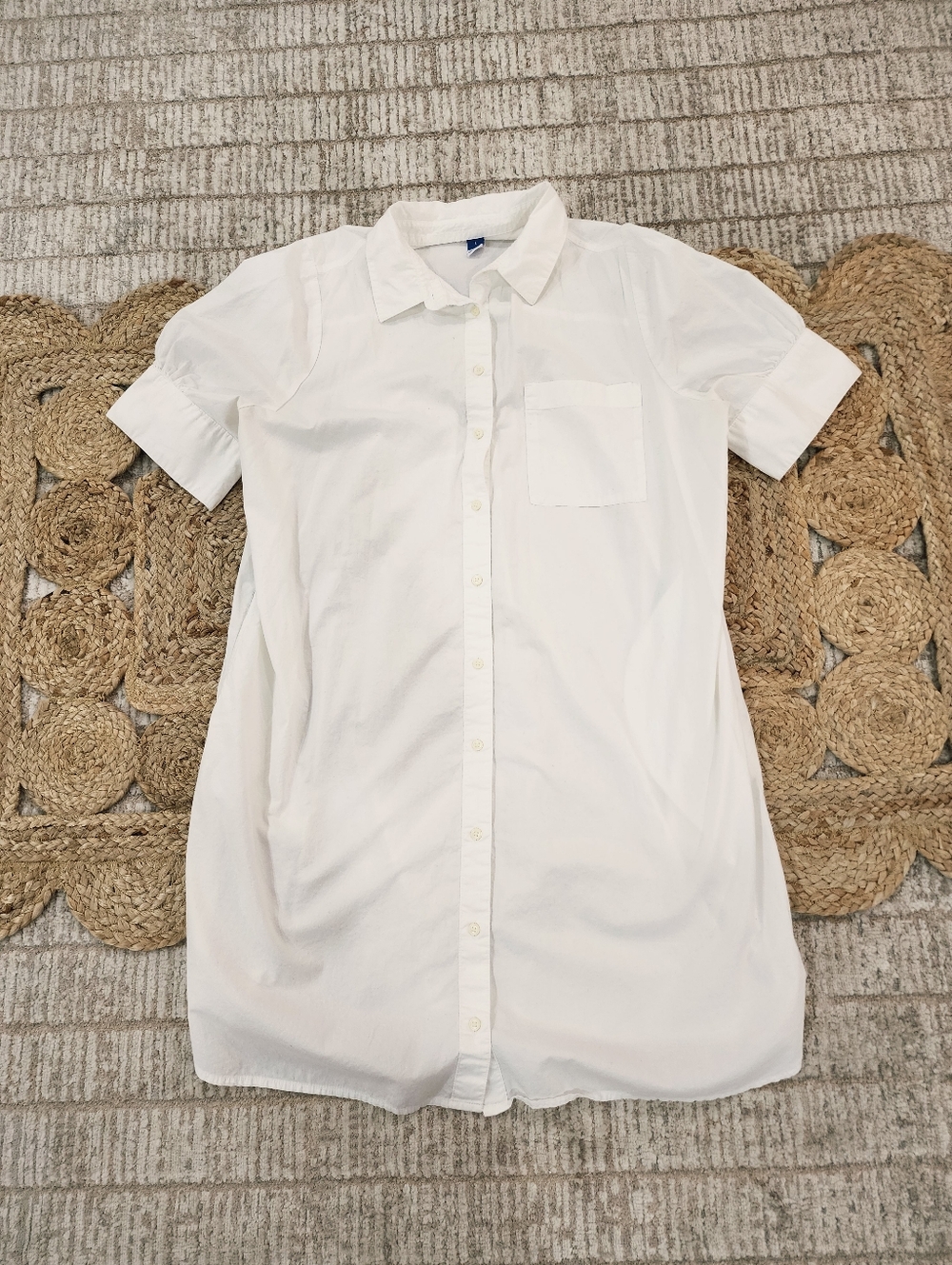 Old Navy White Button Down Dress